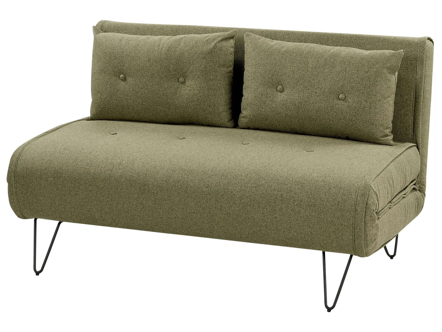Living Room Set 3 Seater VESTFOLD Fabric Olive Green