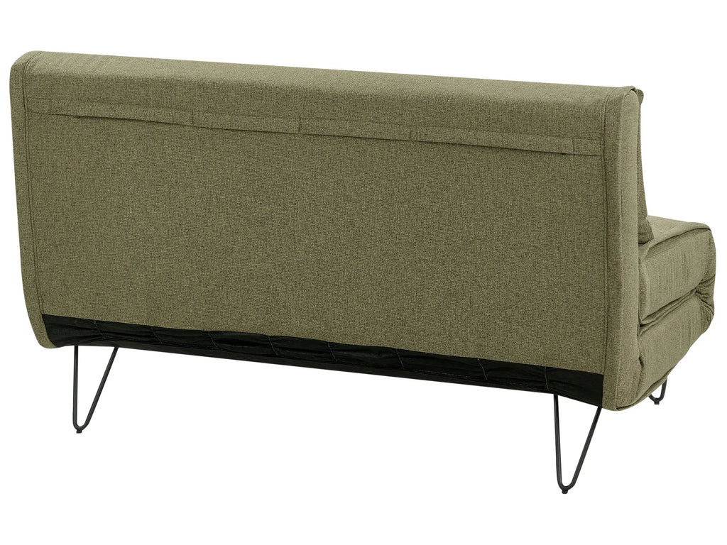 Living Room Set 3 Seater VESTFOLD Fabric Olive Green