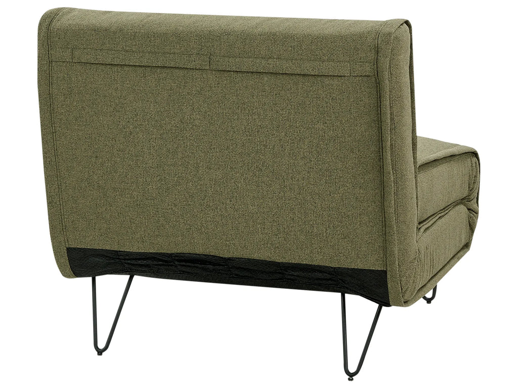 Living Room Set 3 Seater VESTFOLD Fabric Olive Green