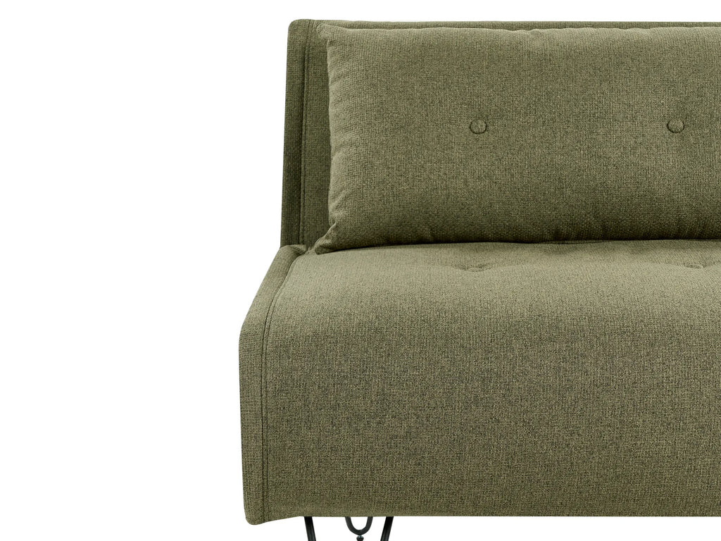 Living Room Set 3 Seater VESTFOLD Fabric Olive Green