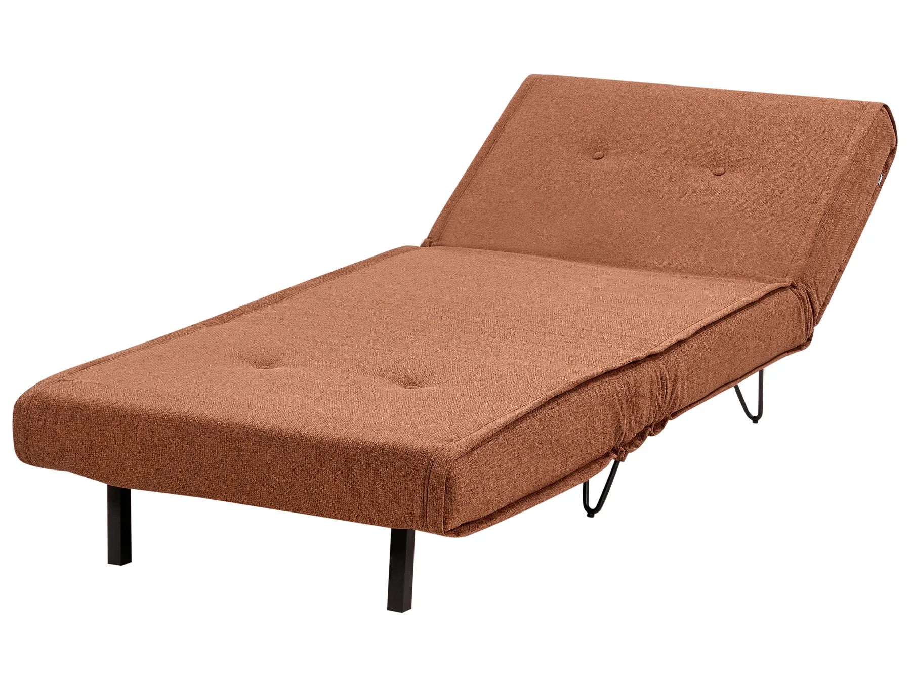 Single Sofa Bed VESTFOLD Fabric Orange