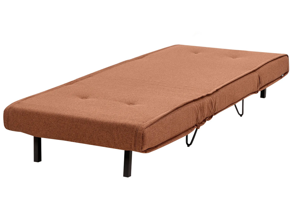 Single Sofa Bed VESTFOLD Fabric Orange