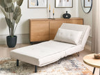 Single Sofa Bed VESTFOLD Fabric Light Beige