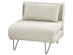 Single Sofa Bed VESTFOLD Fabric Light Beige