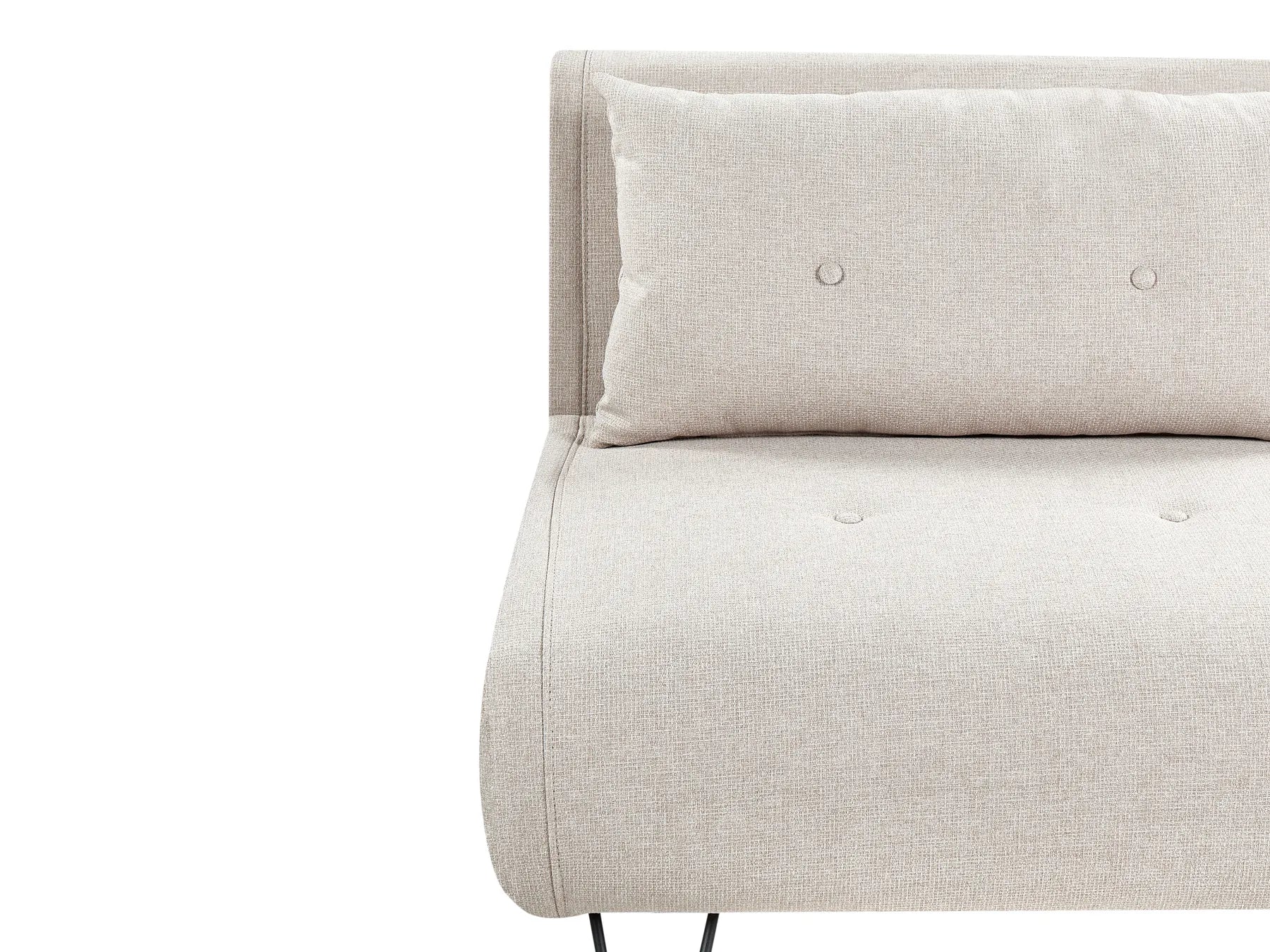 Single Sofa Bed VESTFOLD Fabric Light Beige