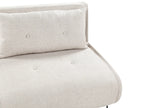 Single Sofa Bed VESTFOLD Fabric Light Beige