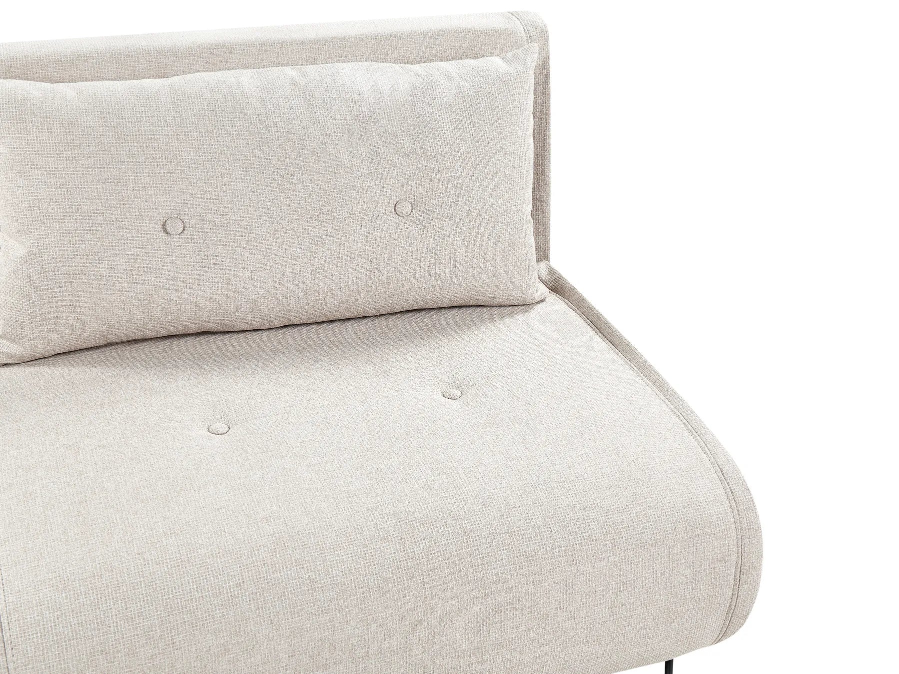 Single Sofa Bed VESTFOLD Fabric Light Beige