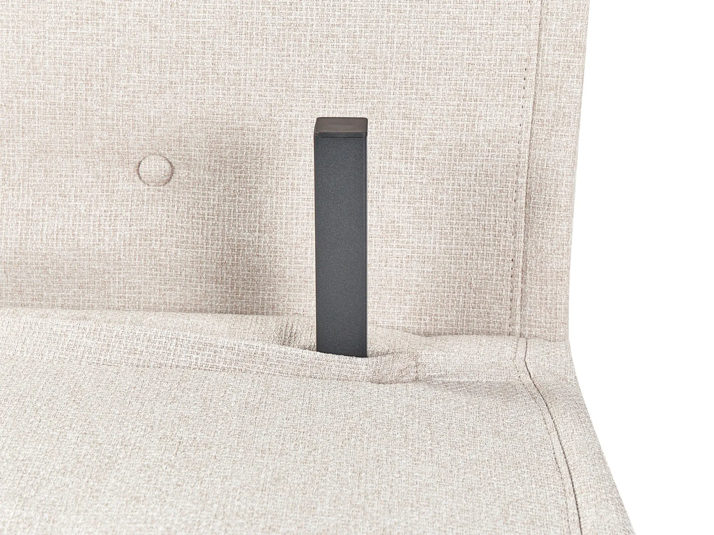 Single Sofa Bed VESTFOLD Fabric Light Beige