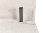 Single Sofa Bed VESTFOLD Fabric Light Beige