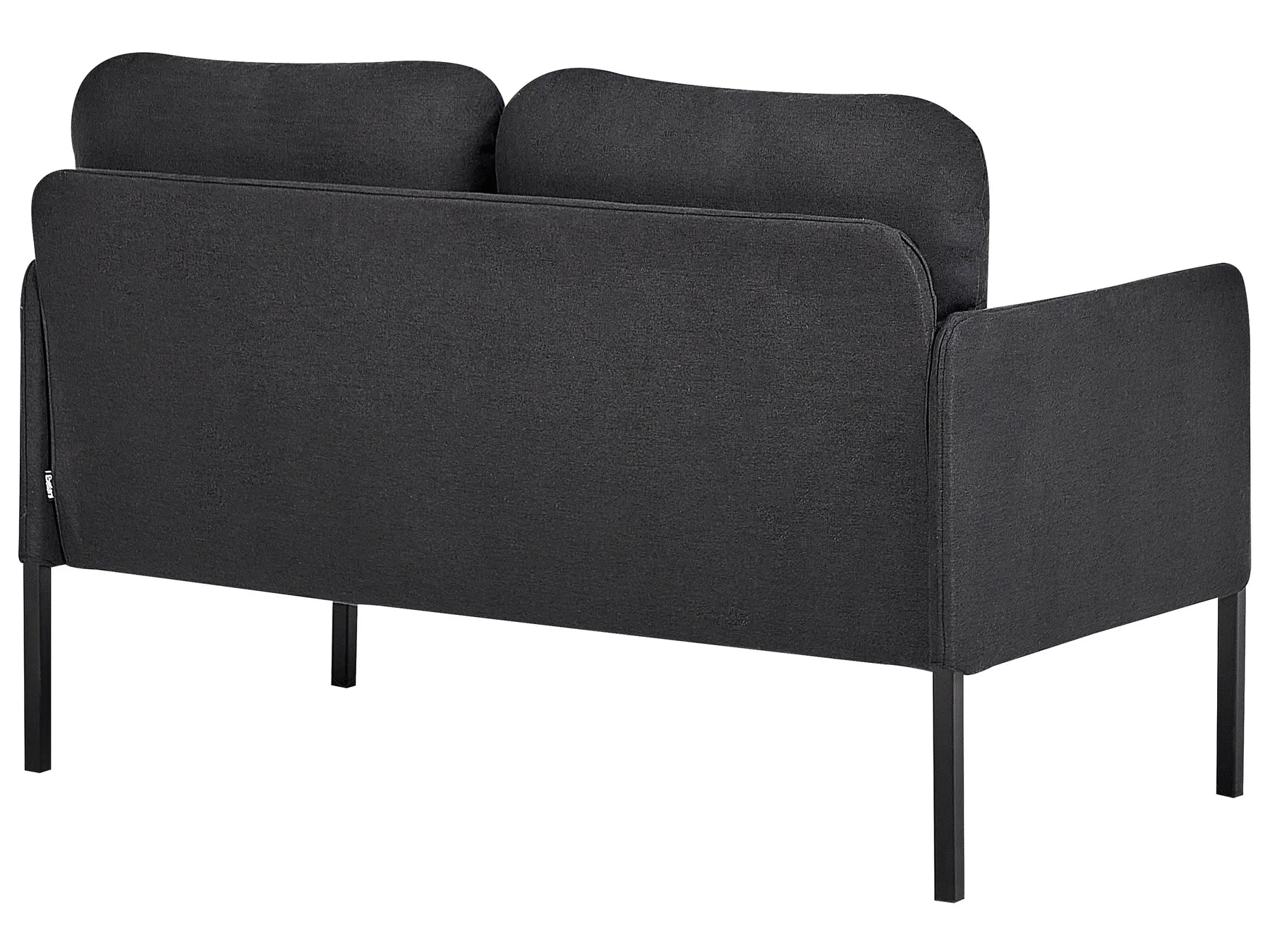 Upholstered Bench 2 Seater LAHTI Fabric Graphite Grey