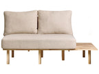 Sofa 2 Seater SALO Boucle Beige with Tables