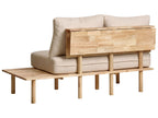 Sofa 2 Seater SALO Boucle Beige with Tables