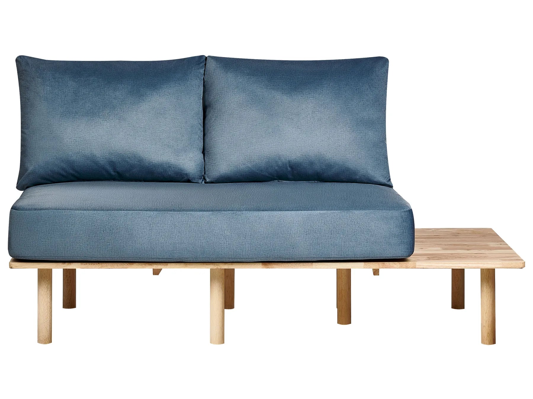Sofa 2 Seater SALO Fabric Blue with Tables