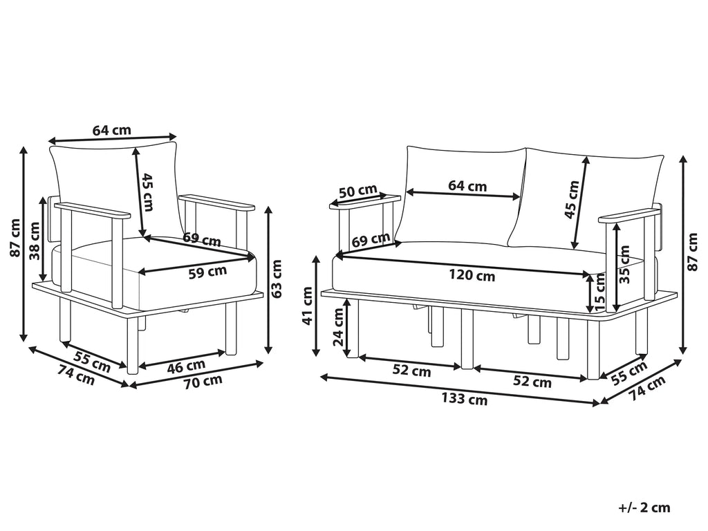 Living Room Set 3 Seater ASKER Boucle Dark Green