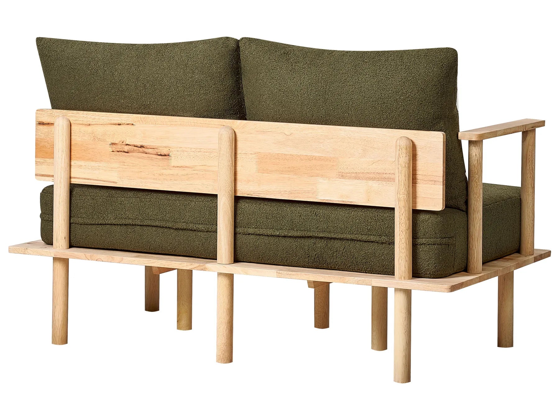 Living Room Set 3 Seater ASKER Boucle Dark Green