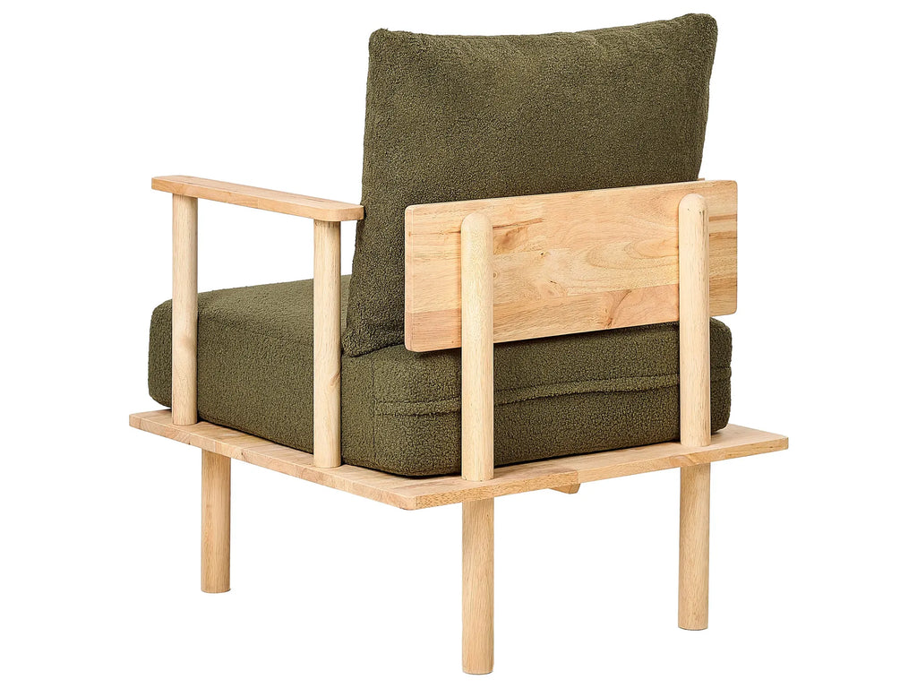 Living Room Set 3 Seater ASKER Boucle Dark Green