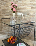 Kitchen Trolley ALAMO Metal Black
