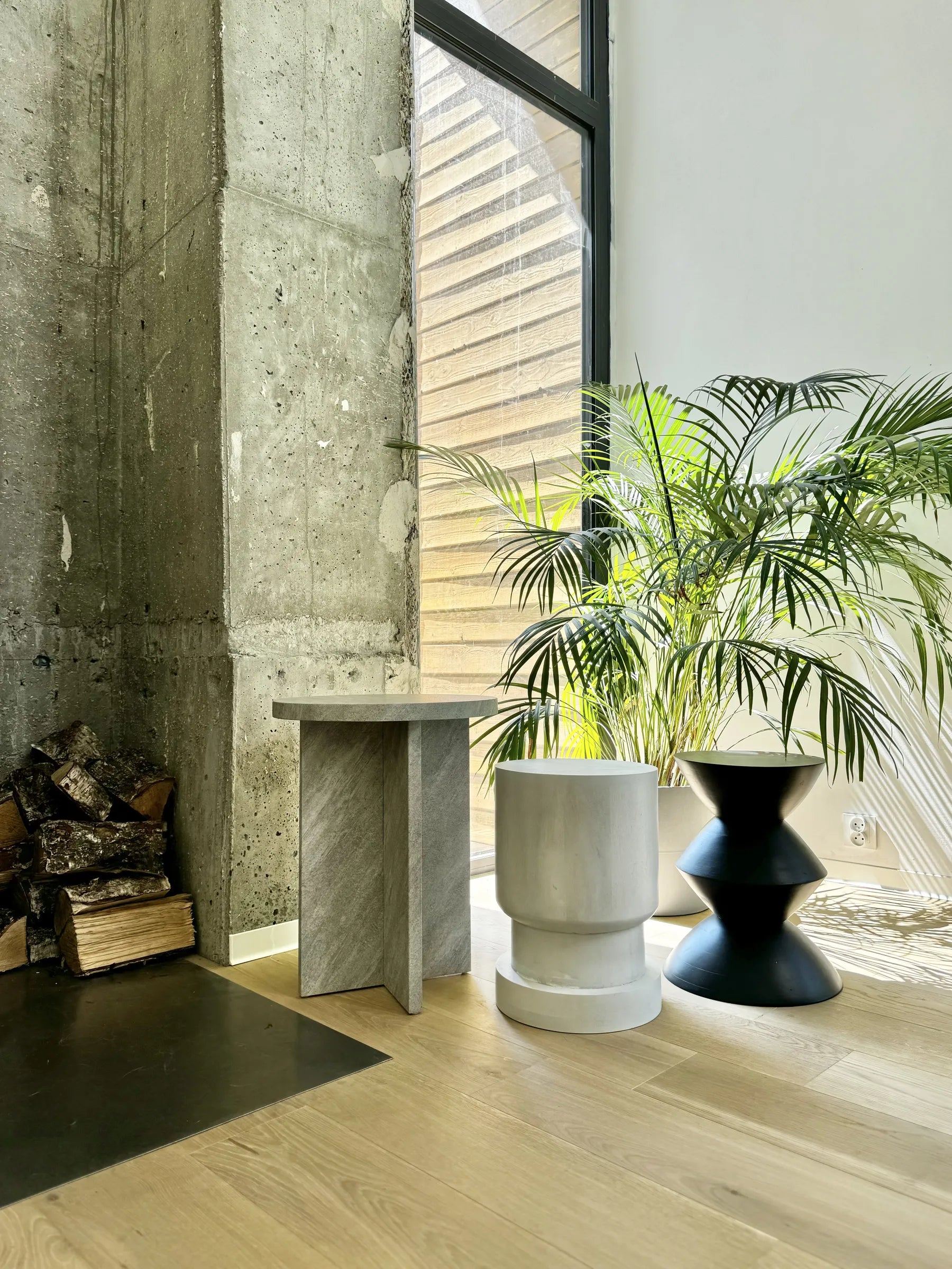 Side Table STANTON Grey Concrete Effect