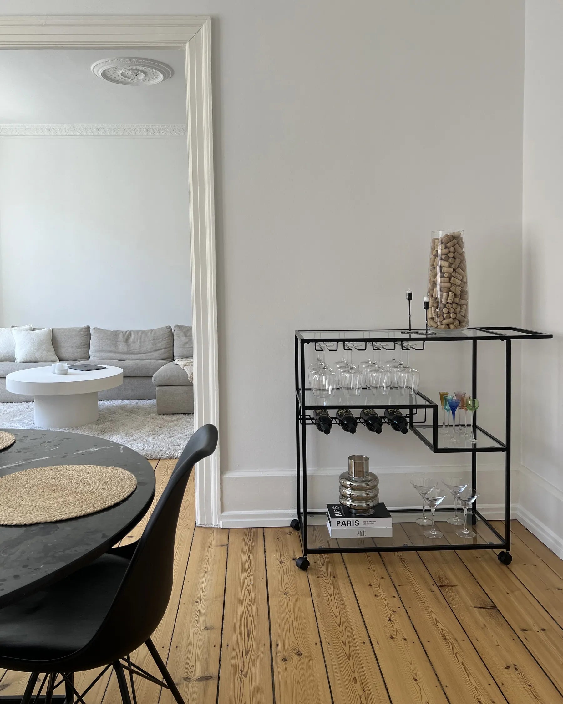 Kitchen Trolley MARCOLA Metal Black