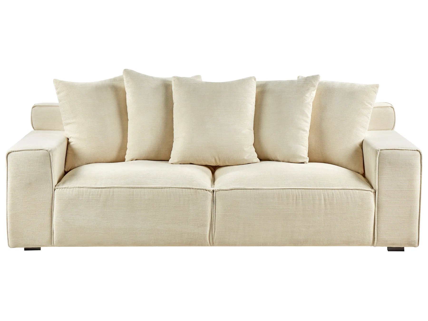 Sofa 3 Seater VISKAN Corduroy Light Beige