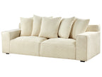 Sofa 3 Seater VISKAN Corduroy Light Beige