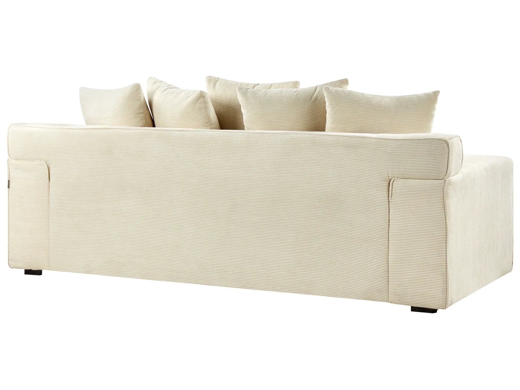 Sofa 3 Seater VISKAN Corduroy Light Beige