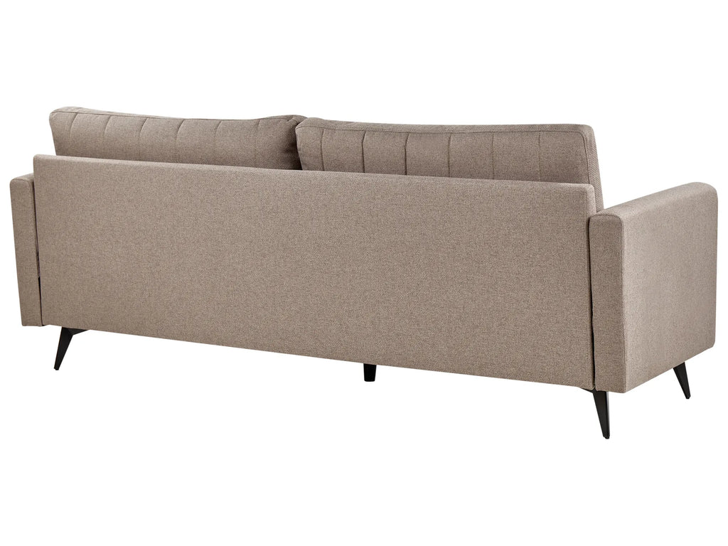Sofa 3 Seater MALA Fabric Light Brown