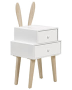 2 Drawer Bedside Table BANKS White