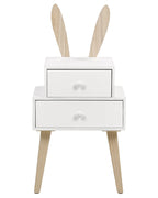 2 Drawer Bedside Table BANKS White