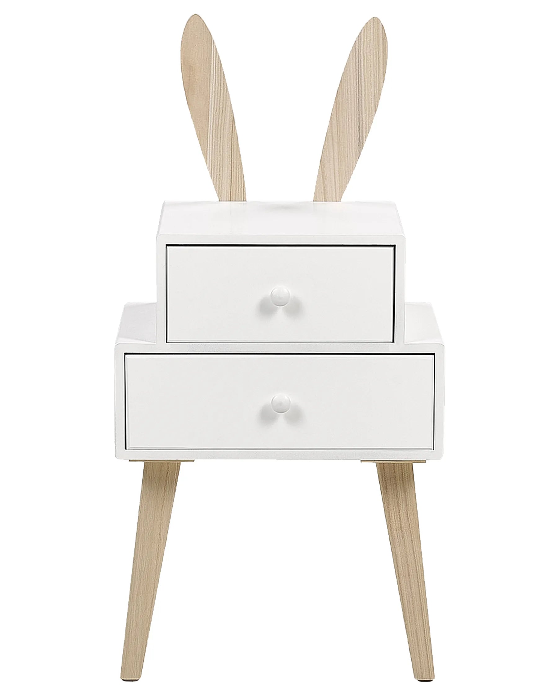 2 Drawer Bedside Table BANKS White
