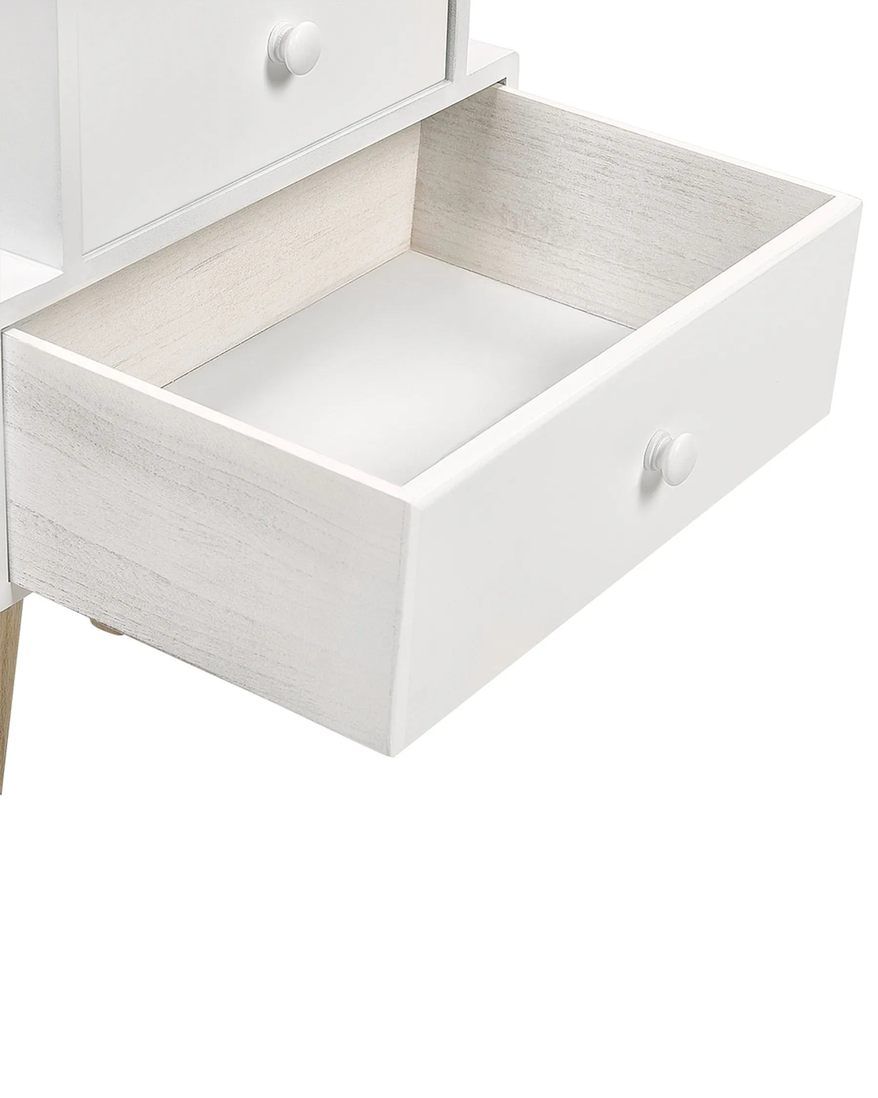 2 Drawer Bedside Table BANKS White