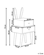 2 Drawer Bedside Table BANKS White