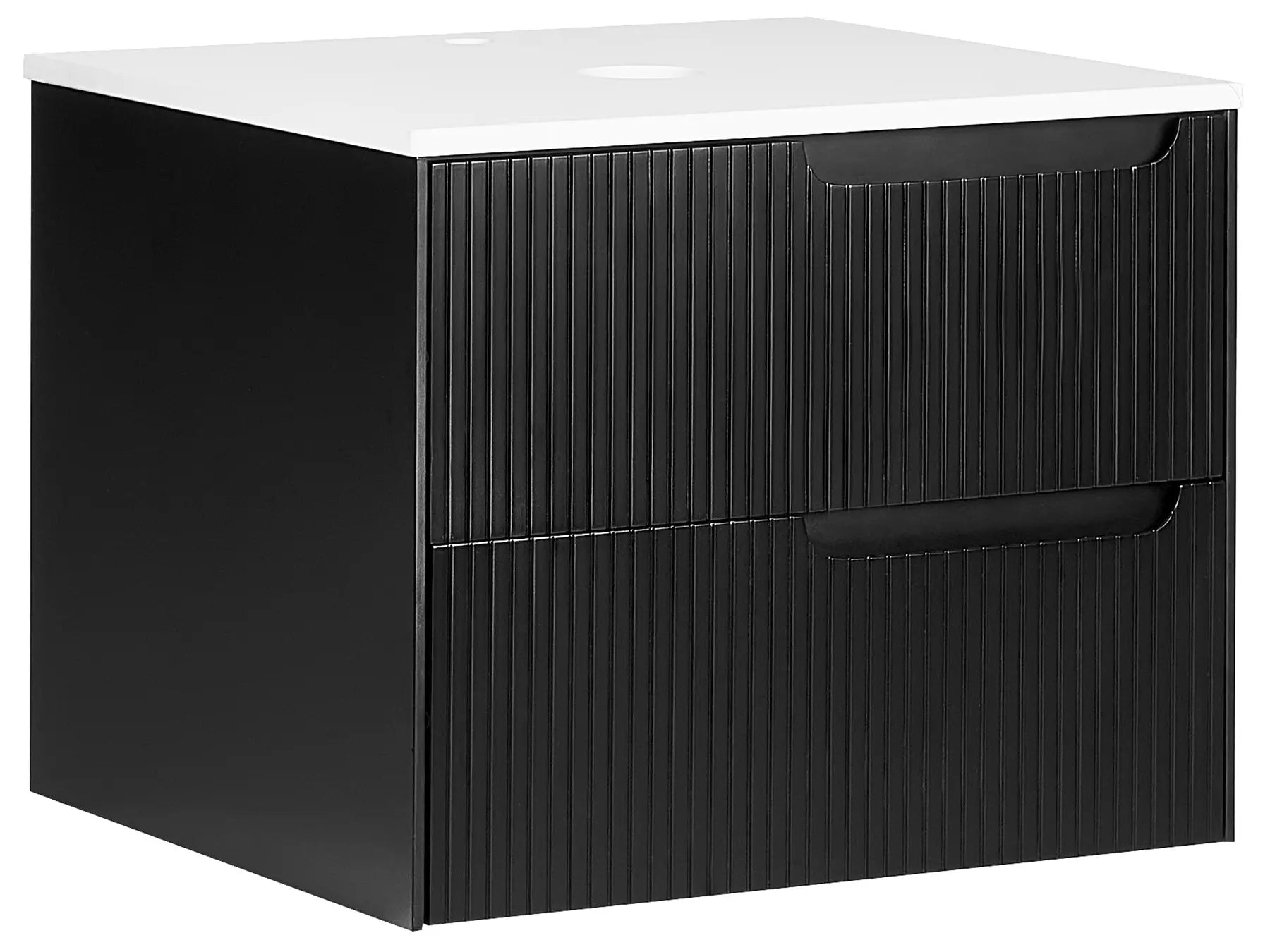 Wall Mounted Vanity Unit QUINTELA 60 cm Black