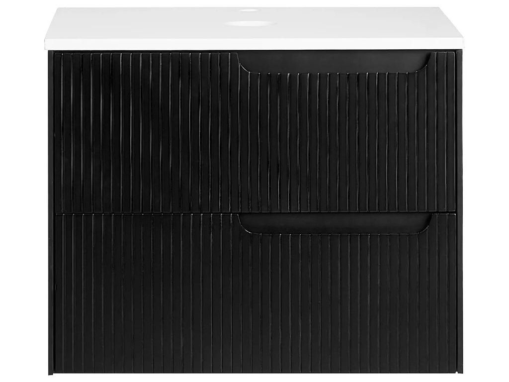 Wall Mounted Vanity Unit QUINTELA 60 cm Black