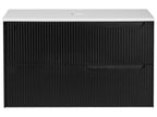Wall Mounted Vanity Unit QUINTELA 80 cm Black