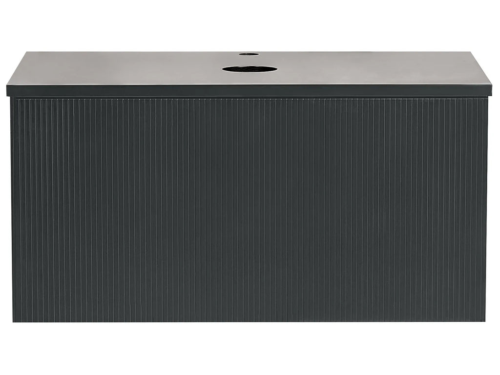 Wall Mounted Vanity Unit ALZIRA 80 cm Black