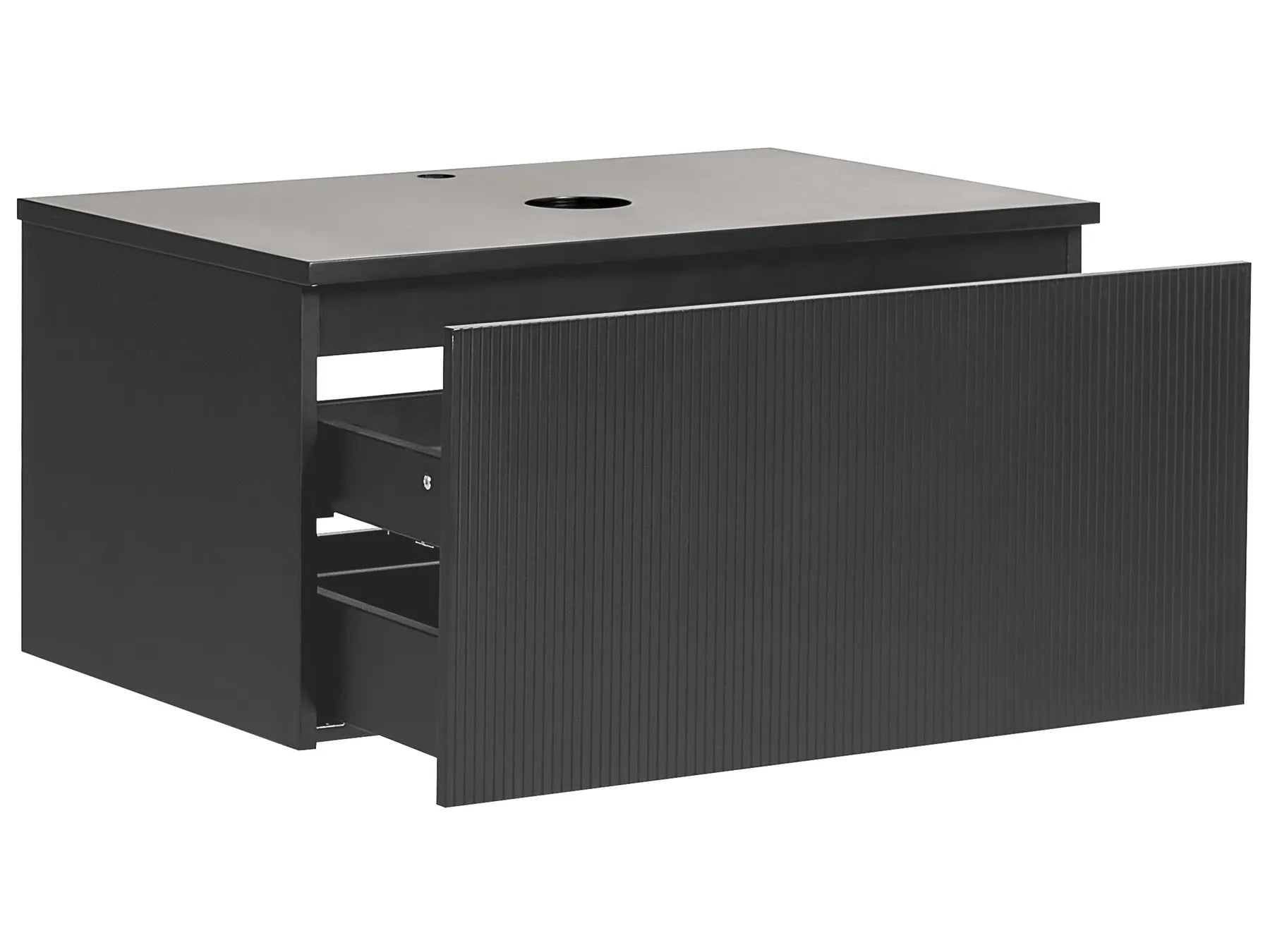 Wall Mounted Vanity Unit ALZIRA 80 cm Black