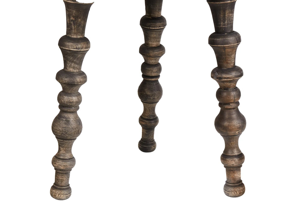 Set of 2 Side Tables MARNOO Mango Wood Dark Brown