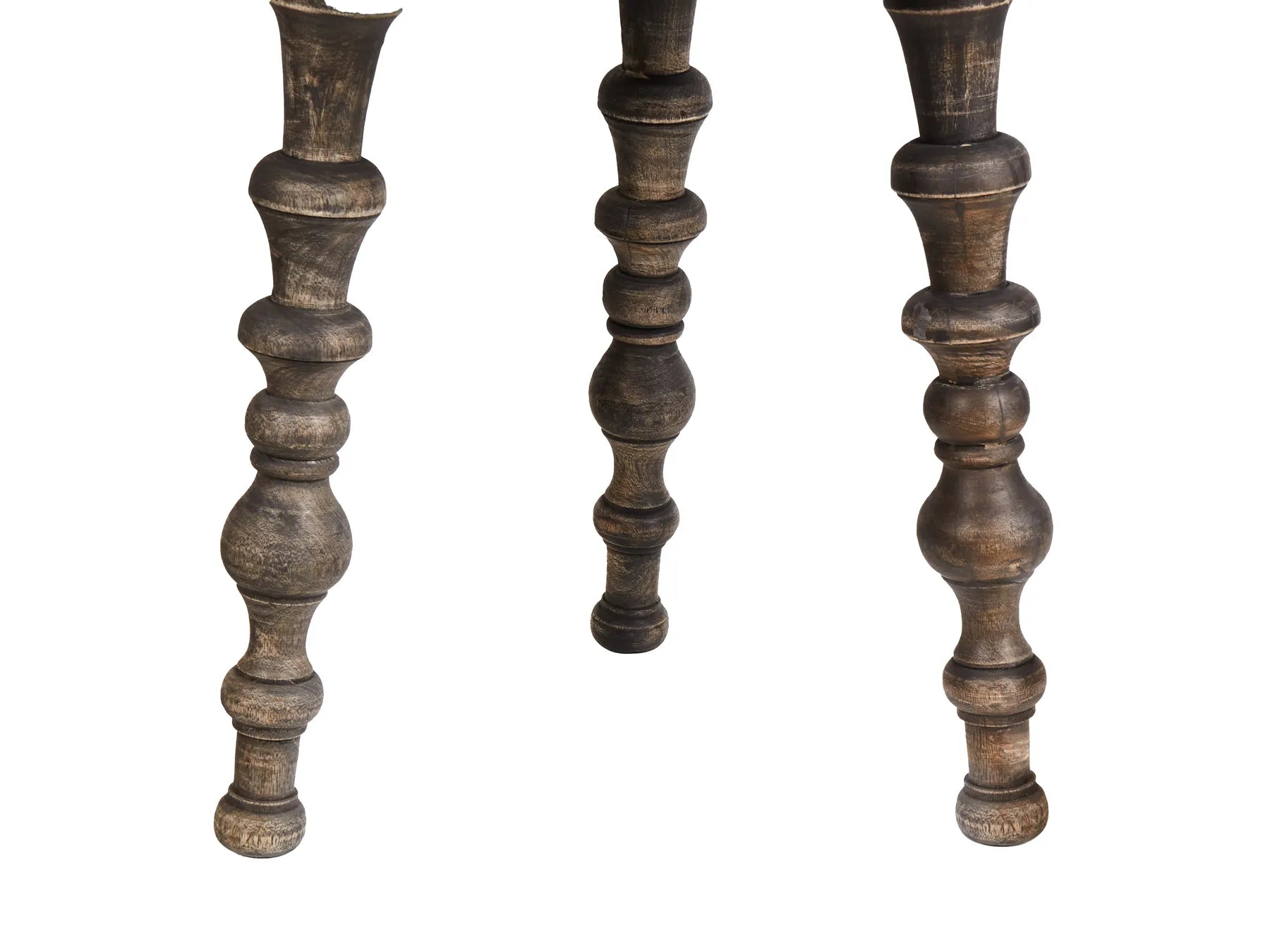 Set of 2 Side Tables MARNOO Mango Wood Dark Brown