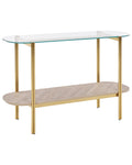 Console Table LOVELL Tempered Glass Gold