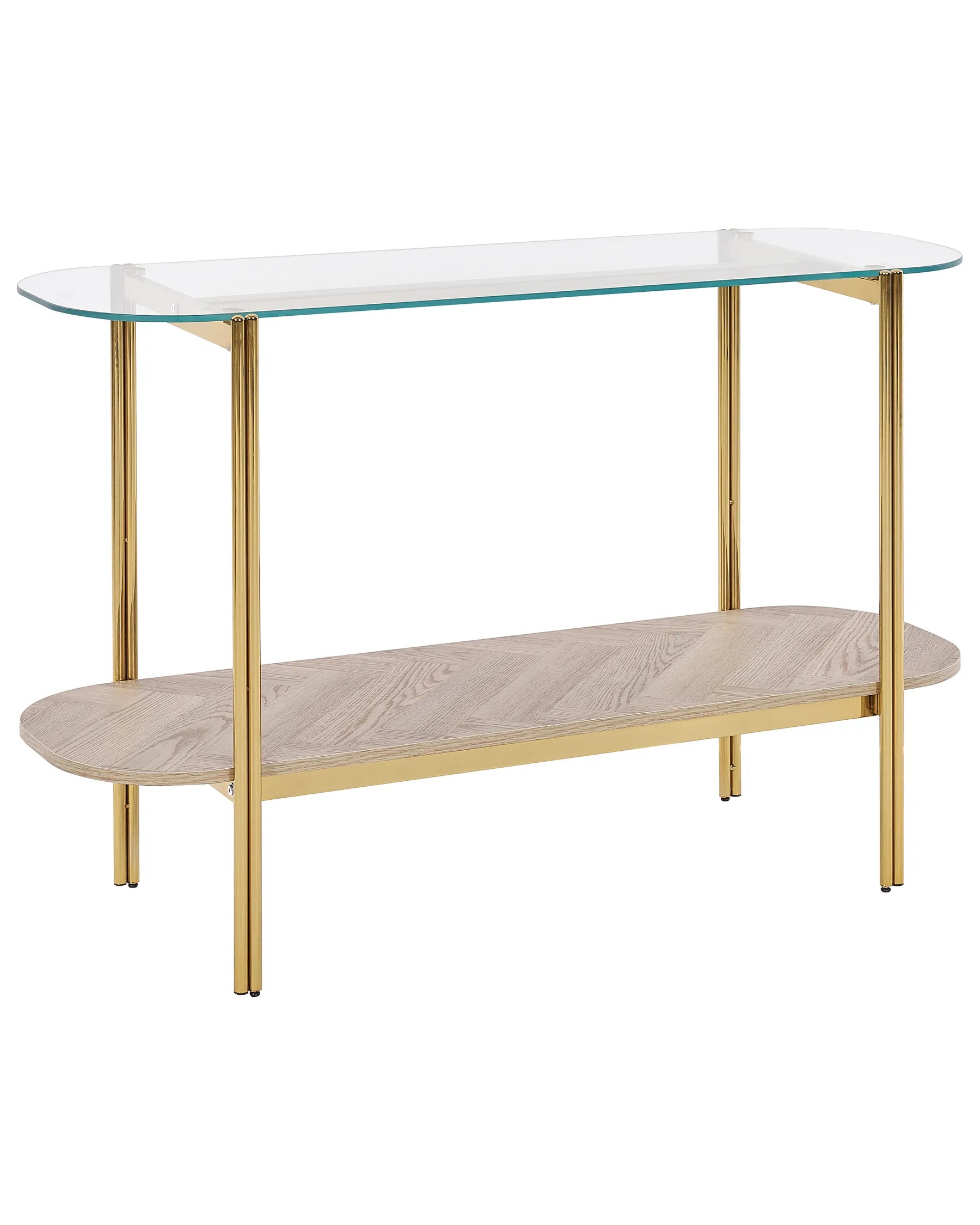 Console Table LOVELL Tempered Glass Gold