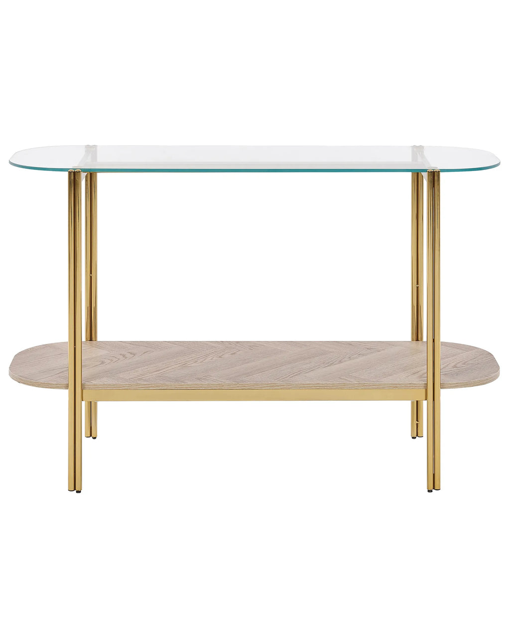 Console Table LOVELL Tempered Glass Gold