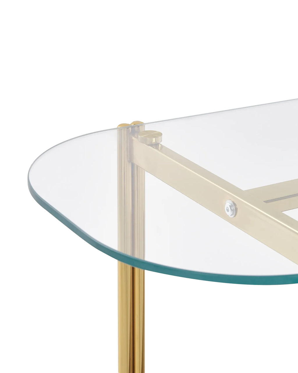 Console Table LOVELL Tempered Glass Gold