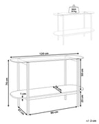 Console Table LOVELL Tempered Glass Gold
