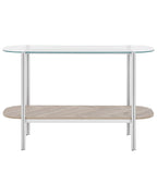 Console Table LOVELL Tempered Glass Silver