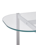 Console Table LOVELL Tempered Glass Silver