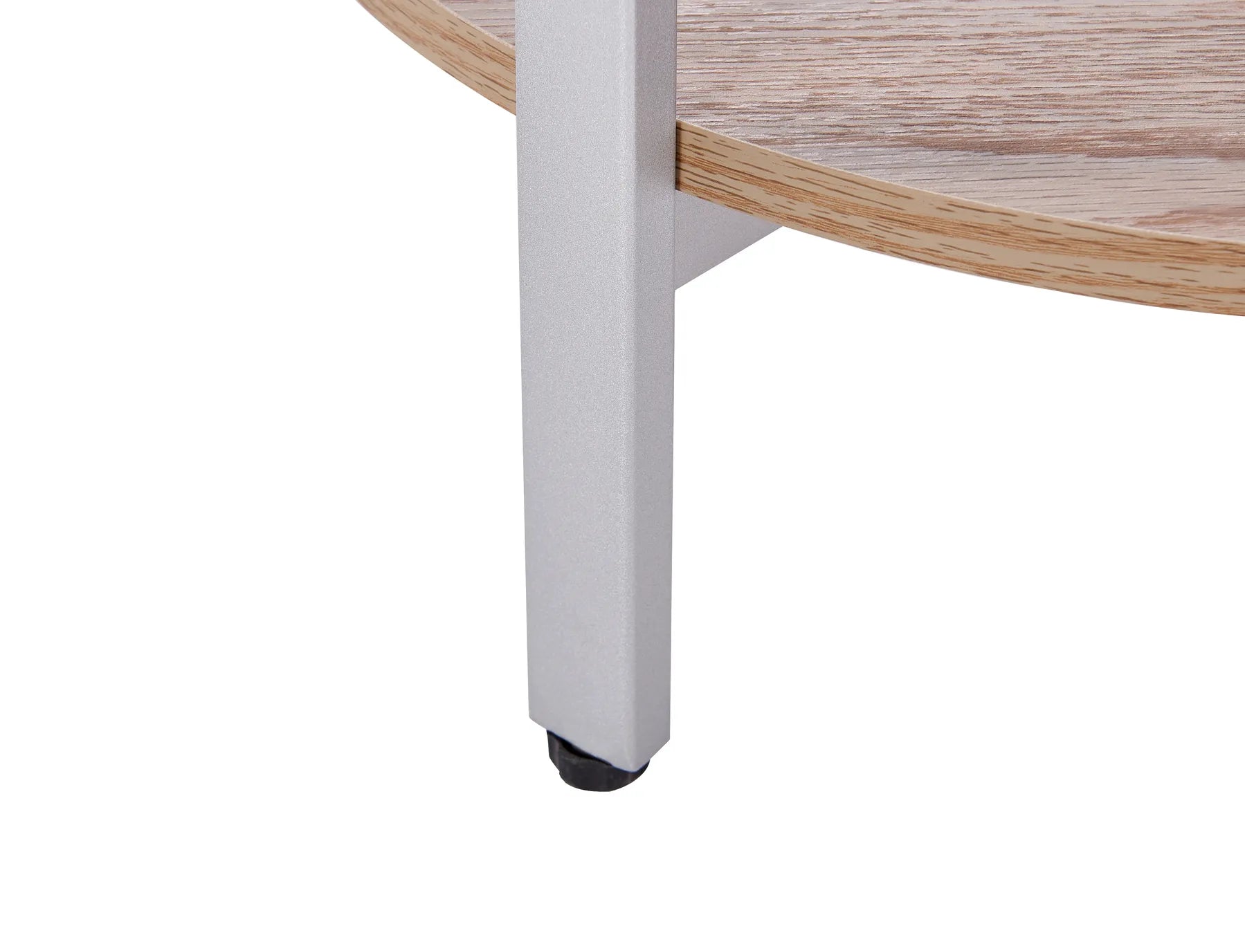 Side Table LOVELL Tempered Glass Silver