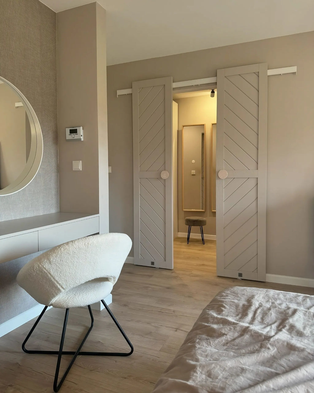 Dining Chair Boucle White