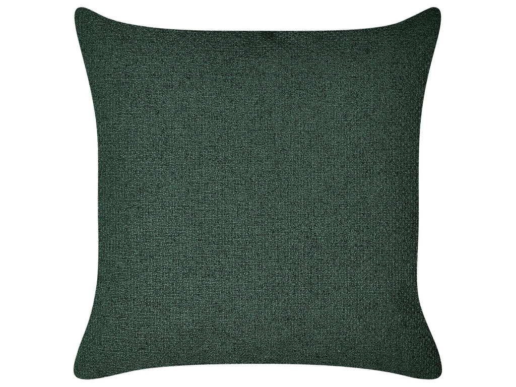 Left-Hand Chaise Lounge MERI Faux Linen Green with Storage