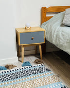 1 Drawer Bedside Table ARVADA Light Brown